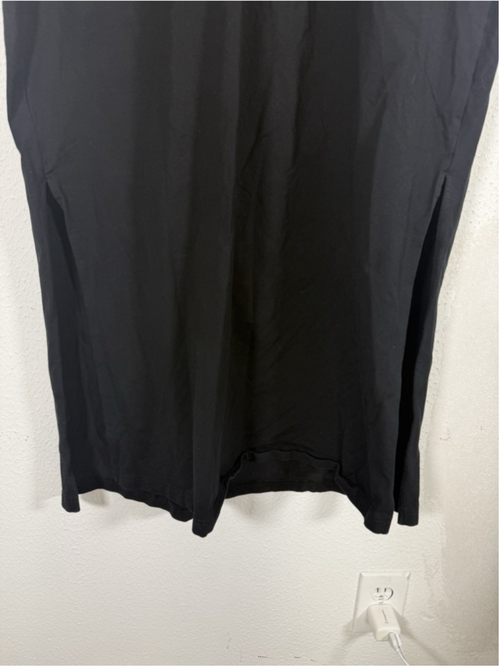 COS T-Shirt Midi Dress L Black Side Slits Minimalist Beach Travel Boho Resort - Picture 6 of 11